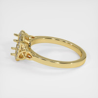 18K Yellow Gold Pave Ring Setting Image