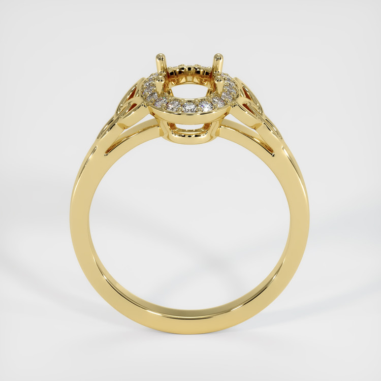 18K Yellow Gold Pave Ring Setting