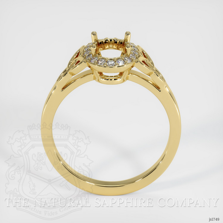 18K Yellow Gold Pave Ring Setting