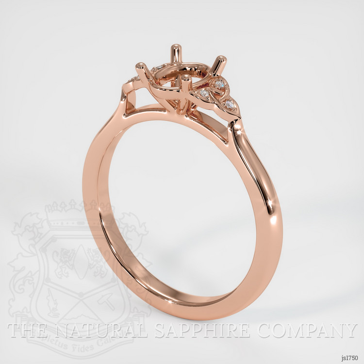 Accent Stones Semi-Black Opal Ring 0.85 Ct., 14K Rose Gold