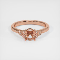 14K Rose Gold Accent Stones Ring Setting Image