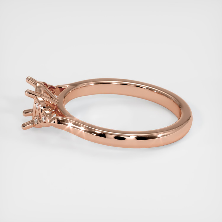 14K Rose Gold Accent Stones Ring Setting