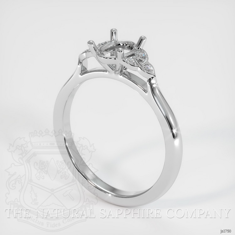 10K White Gold Accent Stones Ring Setting