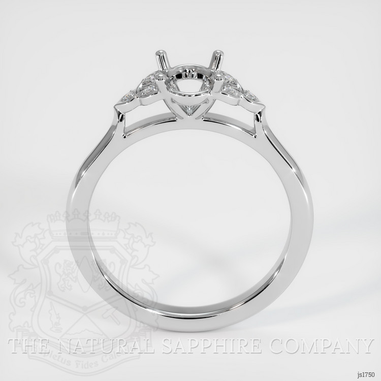 10K White Gold Accent Stones Ring Setting
