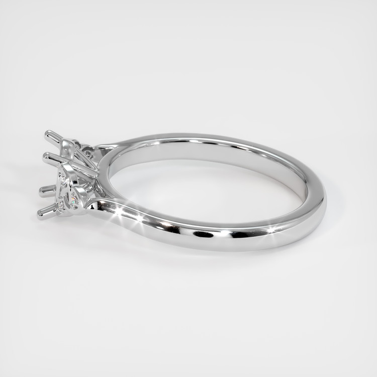 14K White Gold Accent Stones Ring Setting