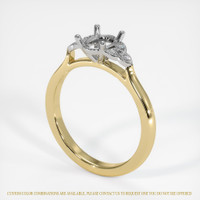 14K White & Yellow Accent Stones Ring Setting Video