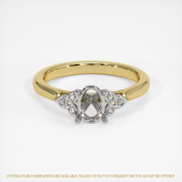 18K White & Yellow Accent Stones Ring Setting Image
