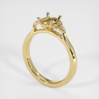 14K Yellow Gold Accent Stones Ring Setting Video