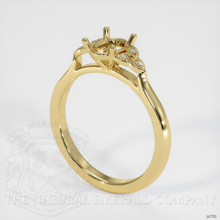 18K Yellow Gold Accent Stones Ring Setting