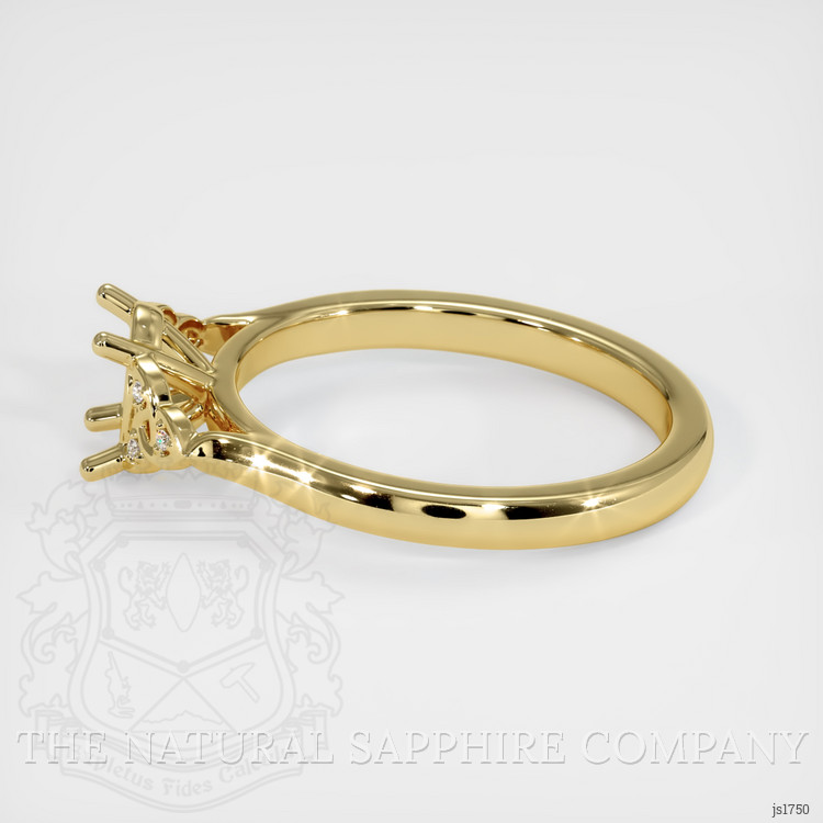 18K Yellow Gold Accent Stones Ring Setting