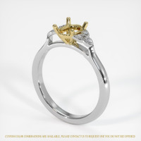 Accent Stones Alexandrite Ring 1.00 Ct., 18K Yellow & White Combination Setting