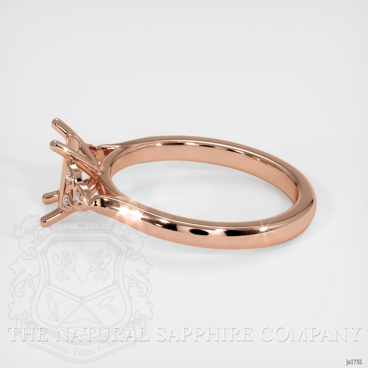 14K Rose Gold Accent Stones Ring Setting