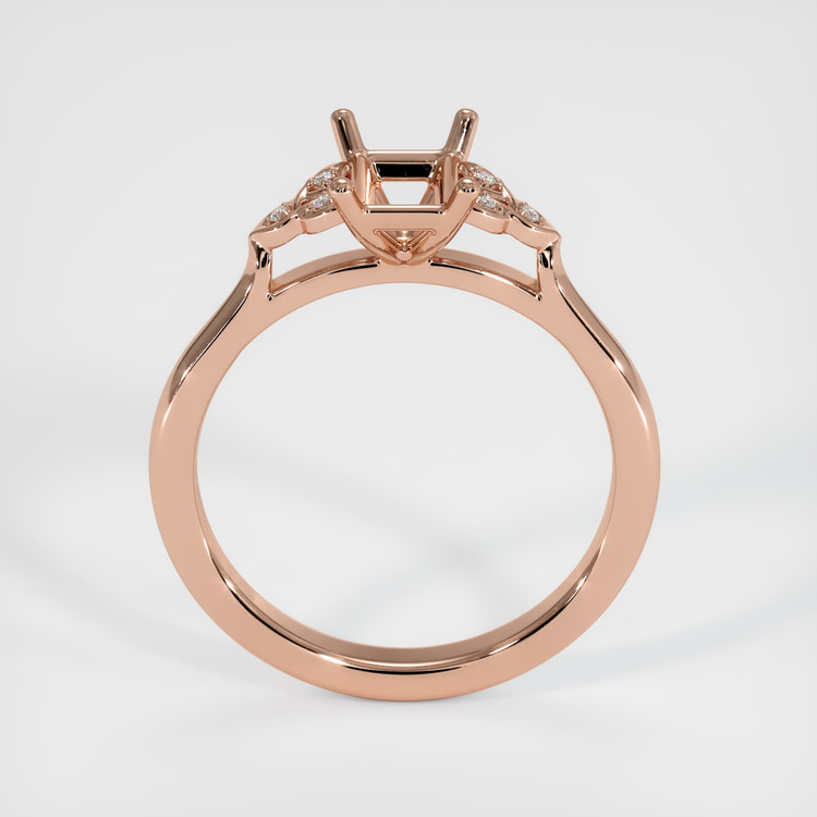 14K Rose Gold Accent Stones Ring Setting