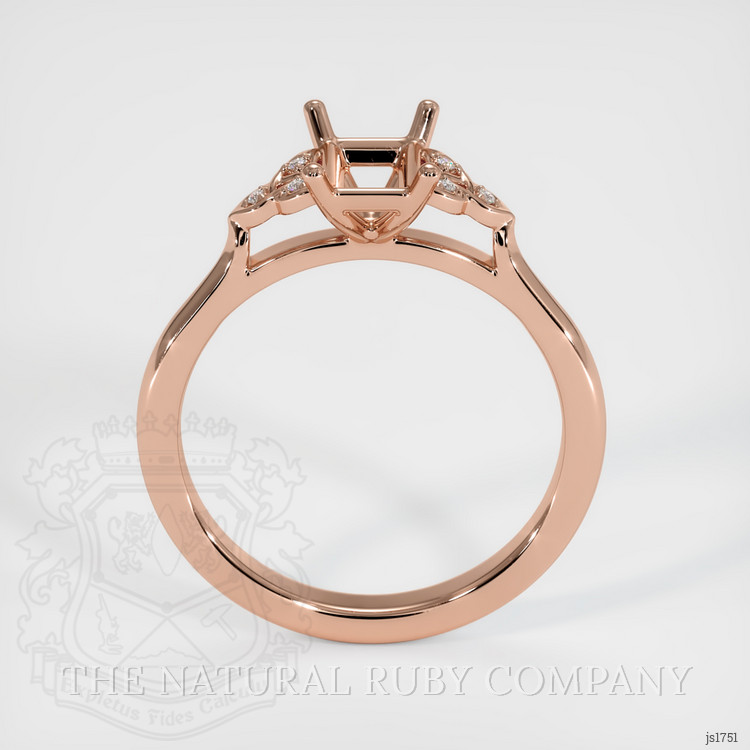 14K Rose Gold Accent Stones Ring Setting