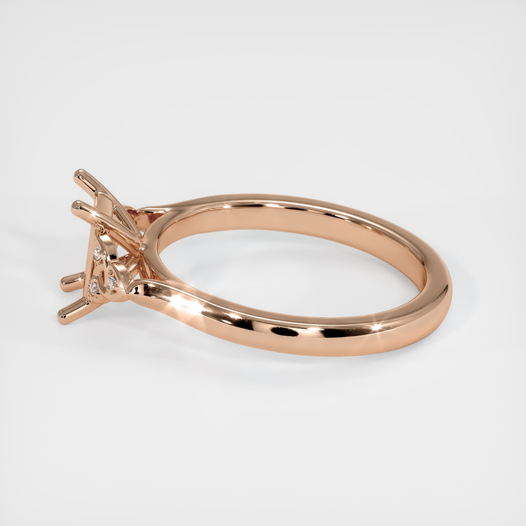 18K Rose Gold Accent Stones Ring Setting