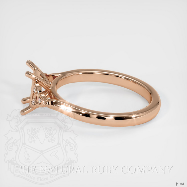 18K Rose Gold Accent Stones Ring Setting