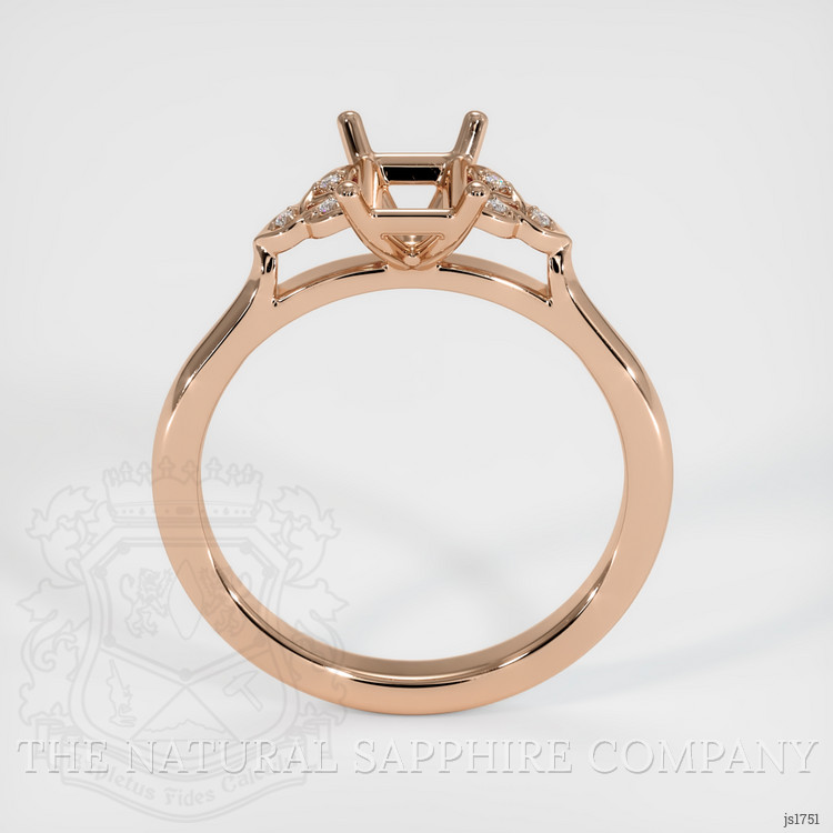 18K Rose Gold Accent Stones Ring Setting