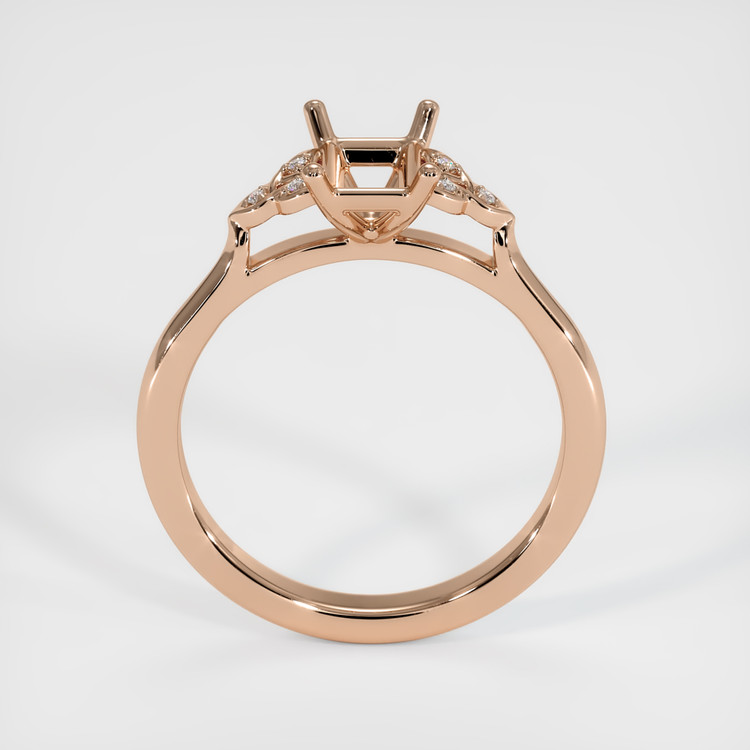 18K Rose Gold Accent Stones Ring Setting