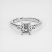 14K White Gold Accent Stones Ring Setting Image