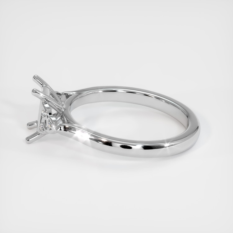 14K White Gold Accent Stones Ring Setting