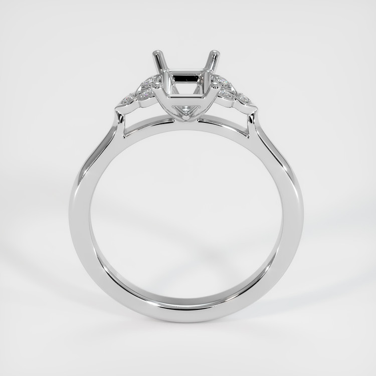 14K White Gold Accent Stones Ring Setting