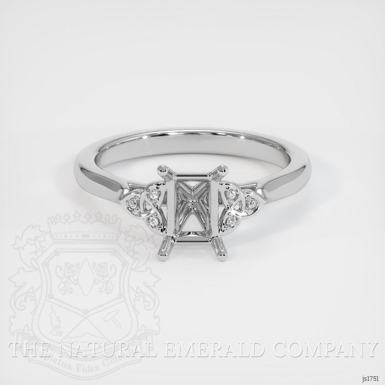 18K White Gold Accent Stones Ring Setting