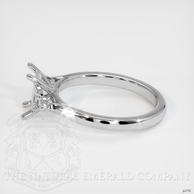 18K White Gold Accent Stones Ring Setting