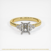 18K White & Yellow Accent Stones Ring Setting Image