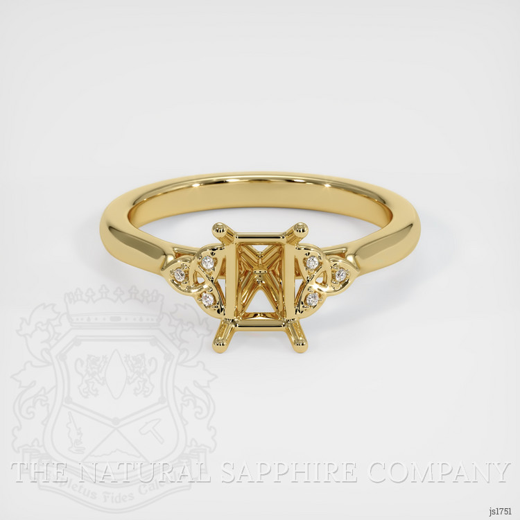 10K Yellow Gold Accent Stones Ring Setting