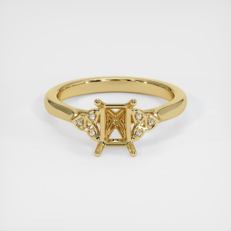 14K Yellow Gold Accent Stones Ring Setting