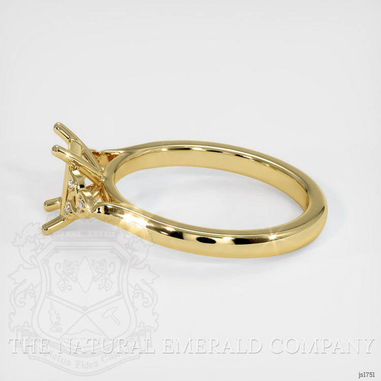 18K Yellow Gold Accent Stones Ring Setting