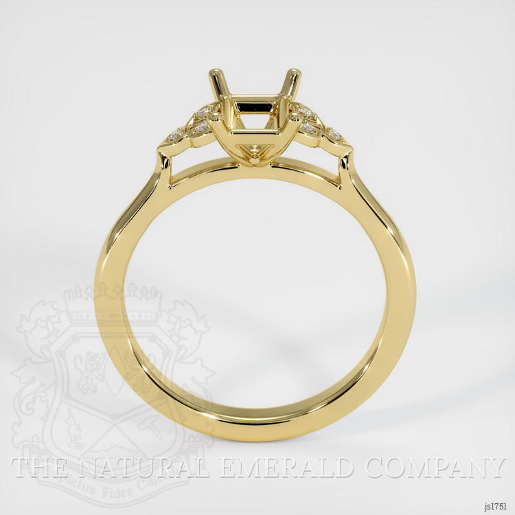 18K Yellow Gold Accent Stones Ring Setting