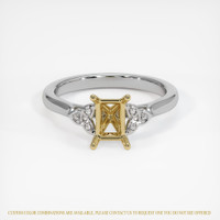 14K Yellow & White Accent Stones Ring Setting Image
