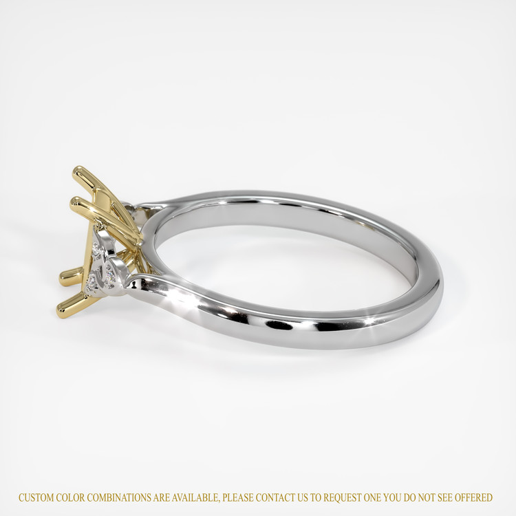 14K Yellow & White Accent Stones Ring Setting