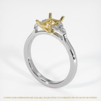 18K Yellow & White Accent Stones Ring Setting Video