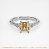 18K Yellow & White Accent Stones Ring Setting Image