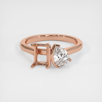 14K Rose Gold Flush Set Ring Setting Image