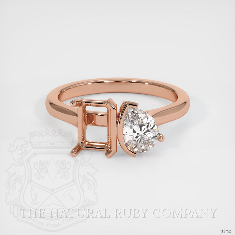 14K Rose Gold Flush Set Ring Setting