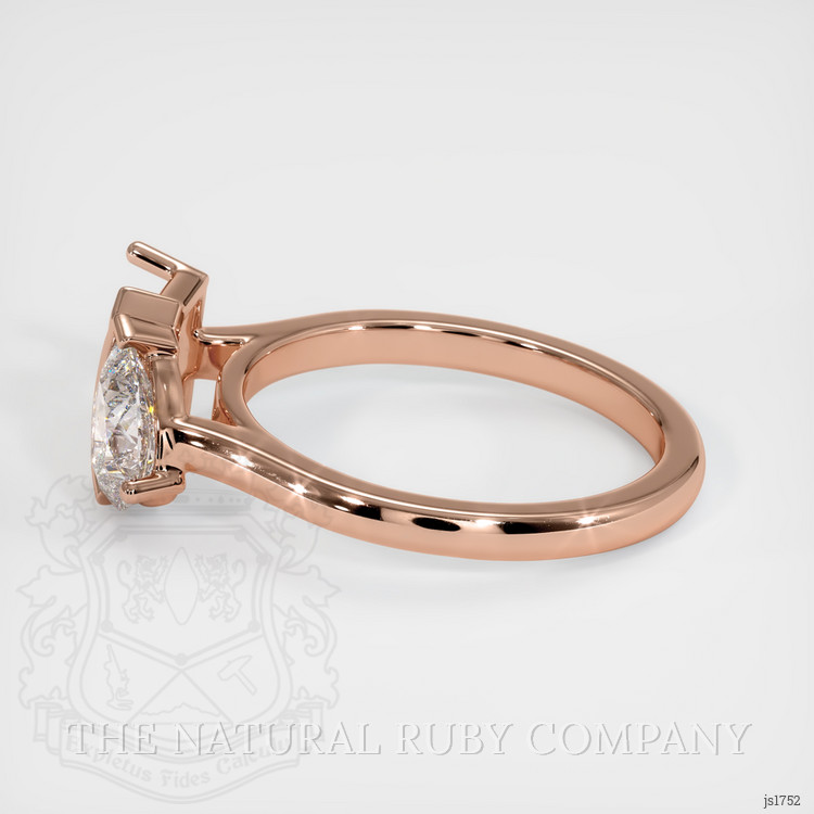 14K Rose Gold Flush Set Ring Setting