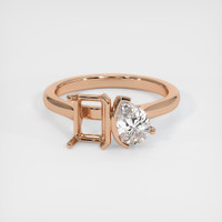 18K Rose Gold Flush Set Ring Setting Image