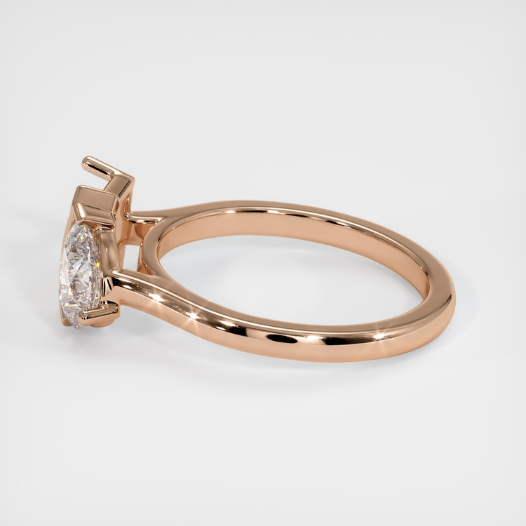 18K Rose Gold Flush Set Ring Setting