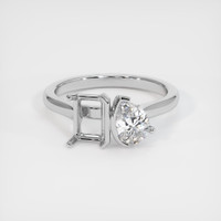 Silver Flush Set Ring Setting Image