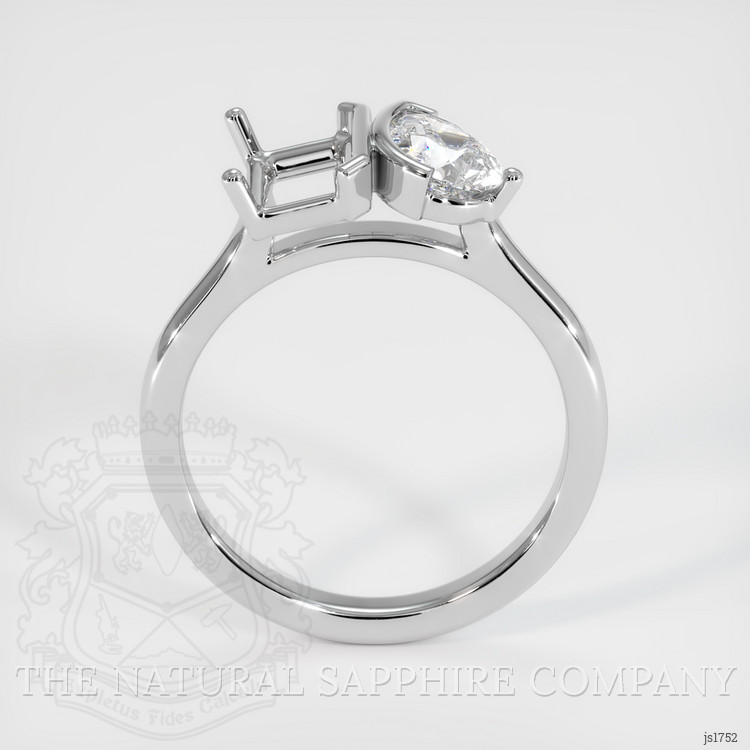 10K White Gold Flush Set Ring Setting
