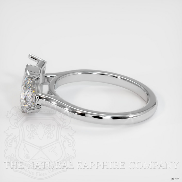 14K White Gold Flush Set Ring Setting
