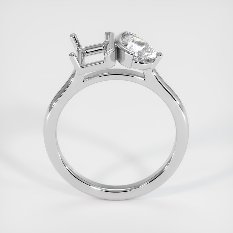 14K White Gold Flush Set Ring Setting