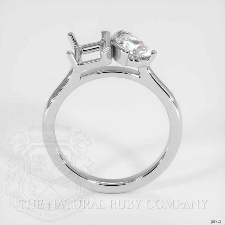 18K White Gold Flush Set Ring Setting
