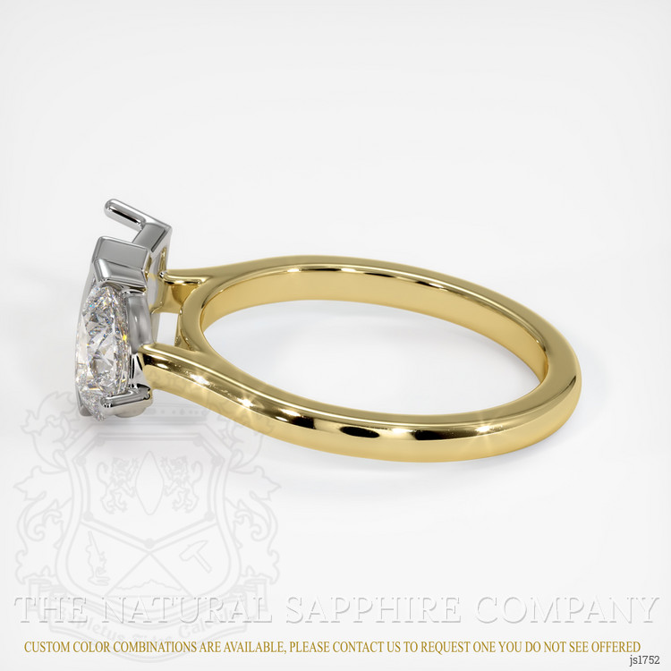 18K White & Yellow Flush Set Ring Setting