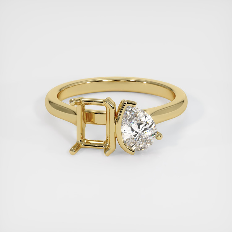 14K Yellow Gold Flush Set Ring Setting