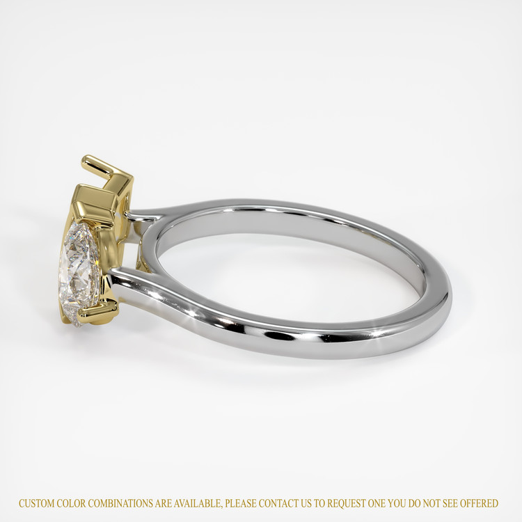 14K Yellow & White Flush Set Ring Setting
