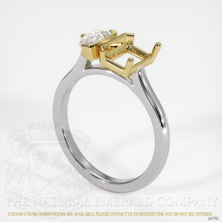 18K Yellow & White Flush Set Ring Setting